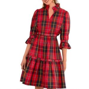 NEW Gretchen scott Plaidly cooper Teardrop dress Small